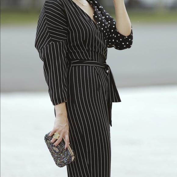 🖤BERSHKA (ZARA) Jumpsuit Polka dot Stripes NWT 📍FIRM📍 - Picture 9 of 16